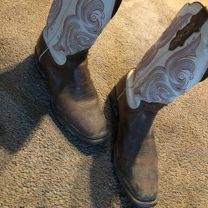 Justin square toe cowgirl boots